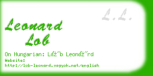 leonard lob business card